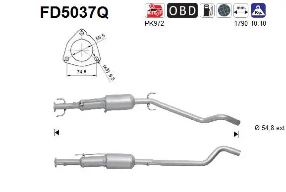 Soot/Particulate Filter, exhaust system (FD5037Q)
