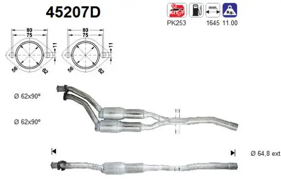 Catalytic Converter (45207D)