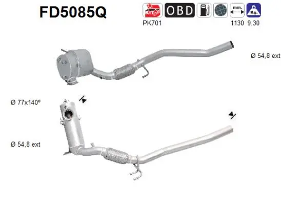 Soot/Particulate Filter, exhaust system (FD5085Q)