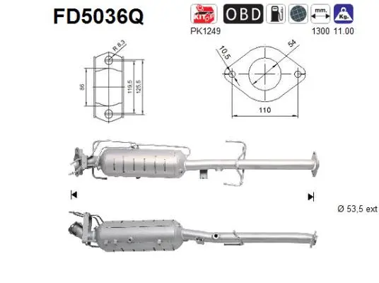 Soot/Particulate Filter, exhaust system (FD5036Q)