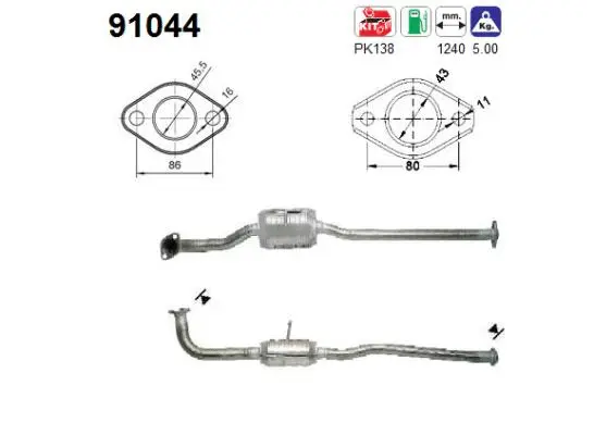 Catalytic Converter (91044)