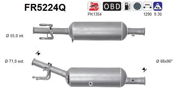 Soot/Particulate Filter, exhaust system (FR5224Q)