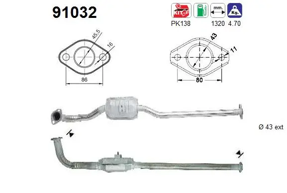 Catalytic Converter (91032)