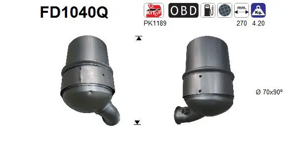 Soot/Particulate Filter, exhaust system (FD1040Q)