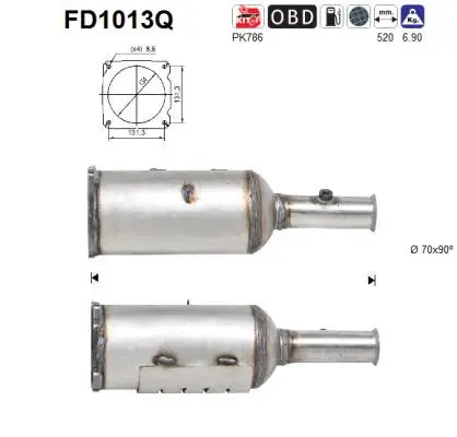 Soot/Particulate Filter, exhaust system (FD1013Q)