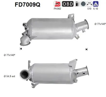 Soot/Particulate Filter, exhaust system (FD7009Q)