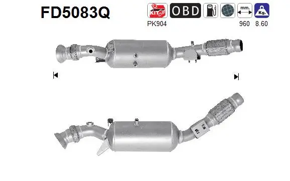 Soot/Particulate Filter, exhaust system (FD5083Q)