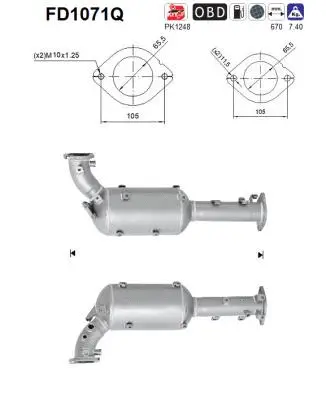 Soot/Particulate Filter, exhaust system (FD1071Q)
