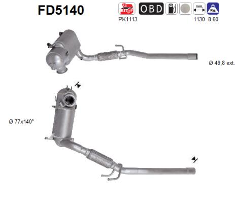 Soot/Particulate Filter, exhaust system (FD5140)