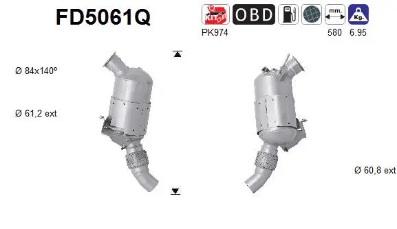 Soot/Particulate Filter, exhaust system (FD5061Q)