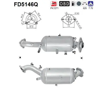 Soot/Particulate Filter, exhaust system (FD5146Q)