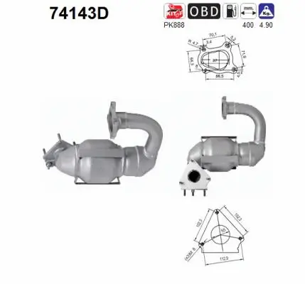 Catalytic Converter (74143D)