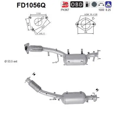 Soot/Particulate Filter, exhaust system (FD1056Q)