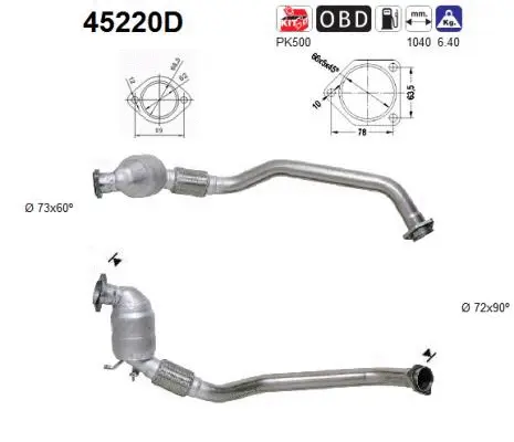 Catalytic Converter (45220D)