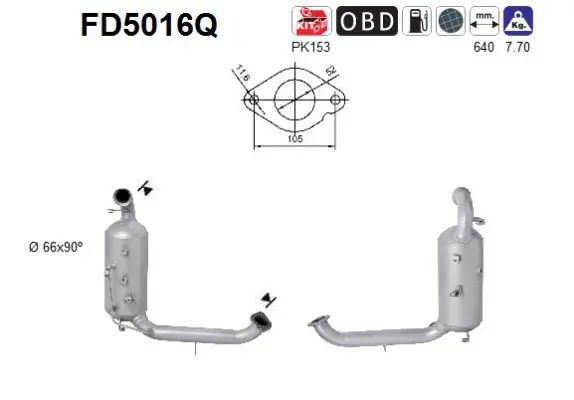 Soot/Particulate Filter, exhaust system (FD5016Q)