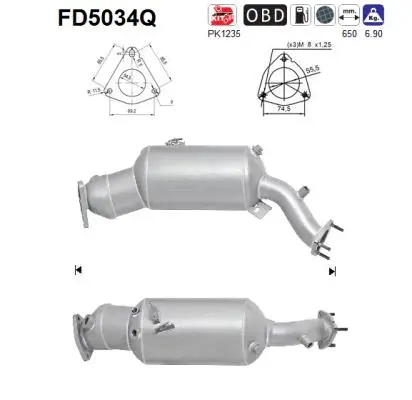 Soot/Particulate Filter, exhaust system (FD5034Q)