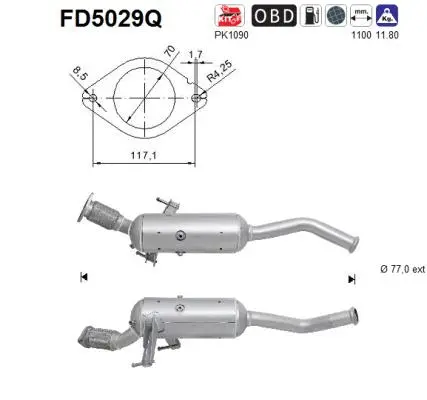 Soot/Particulate Filter, exhaust system (FD5029Q)