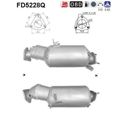 Soot/Particulate Filter, exhaust system (FD5228Q)