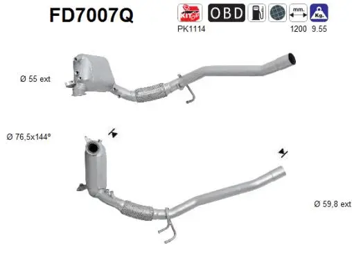 Soot/Particulate Filter, exhaust system (FD7007Q)