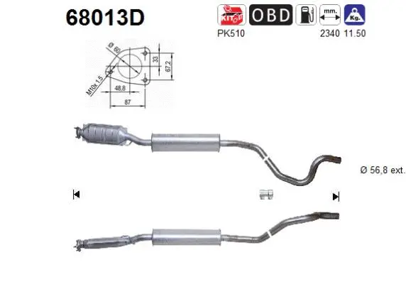 Catalytic Converter (68013D)