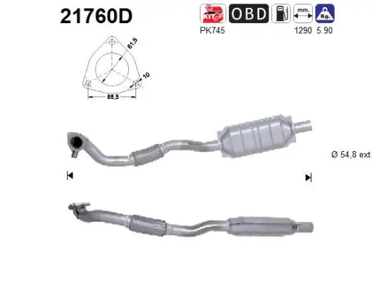 Catalytic Converter (21760D)