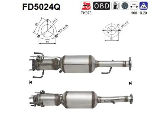 Soot/Particulate Filter, exhaust system (FD5024Q)
