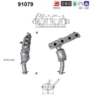 Catalytic Converter (91079)