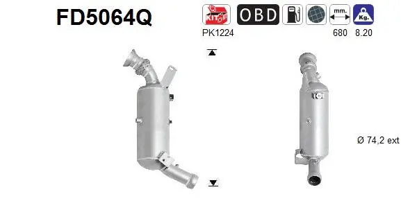Soot/Particulate Filter, exhaust system (FD5064Q)