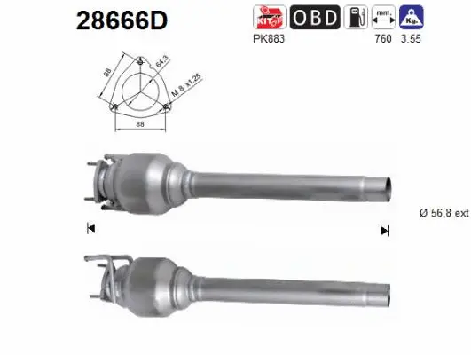 Catalytic Converter (28666D)