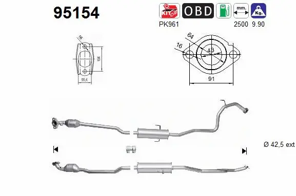 Catalytic Converter (95154)