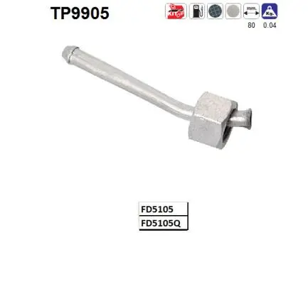 Pressure Pipe, pressure sensor (soot/particulate filter) (TP9905)