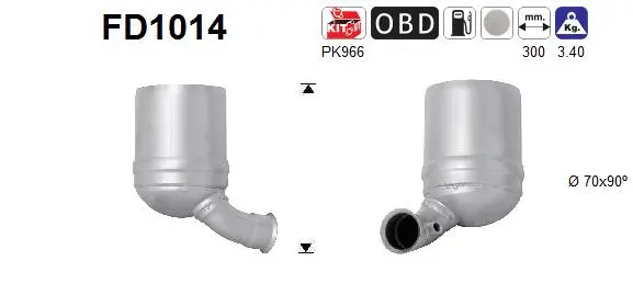 Soot/Particulate Filter, exhaust system (FD1014)