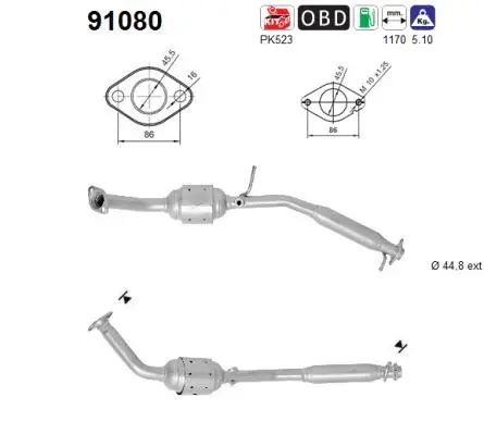 Catalytic Converter (91080)