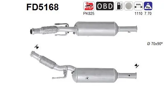 Soot/Particulate Filter, exhaust system (FD5168)
