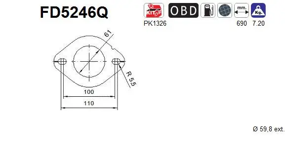 Soot/Particulate Filter, exhaust system (FD5246Q)
