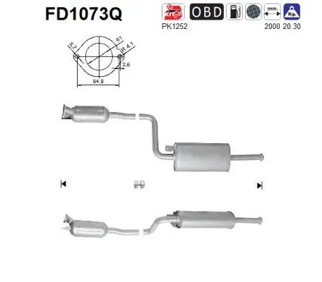 Soot/Particulate Filter, exhaust system (FD1073Q)