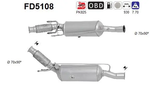 Soot/Particulate Filter, exhaust system (FD5108)