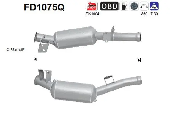 Soot/Particulate Filter, exhaust system (FD1075Q)