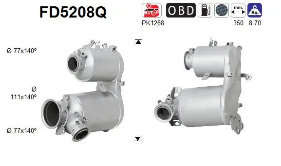 Soot/Particulate Filter, exhaust system (FD5208Q)