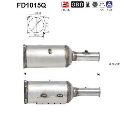 Soot/Particulate Filter, exhaust system (FD1015Q)