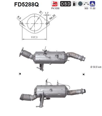 Soot/Particulate Filter, exhaust system (FD5288Q)