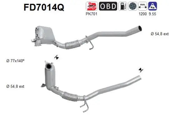 Soot/Particulate Filter, exhaust system (FD7014Q)