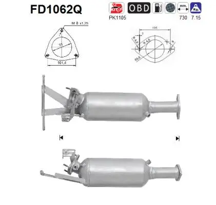 Soot/Particulate Filter, exhaust system (FD1062Q)