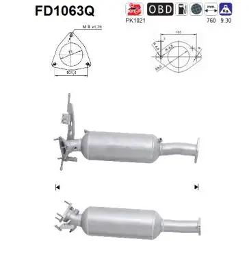 Soot/Particulate Filter, exhaust system (FD1063Q)