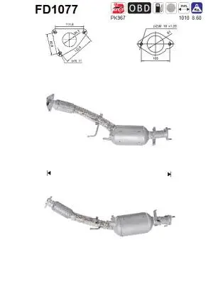 Soot/Particulate Filter, exhaust system (FD1077)