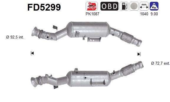 Soot/Particulate Filter, exhaust system (FD5299)