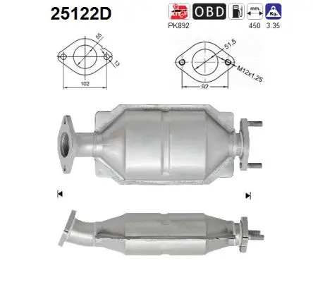 Catalytic Converter (25122D)
