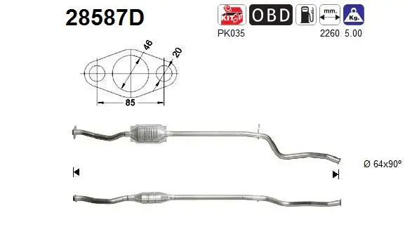 Catalytic Converter (28587D)