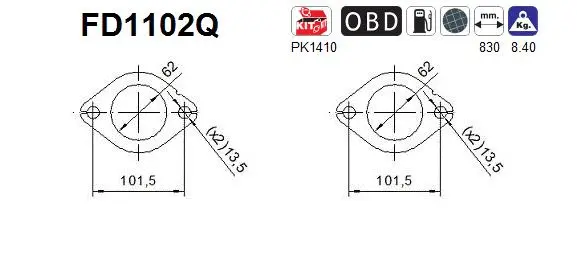 Soot/Particulate Filter, exhaust system (FD1102Q)