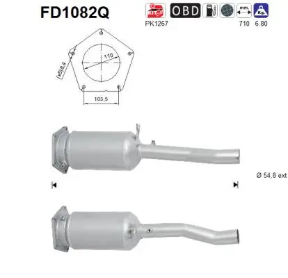 Soot/Particulate Filter, exhaust system (FD1082Q)